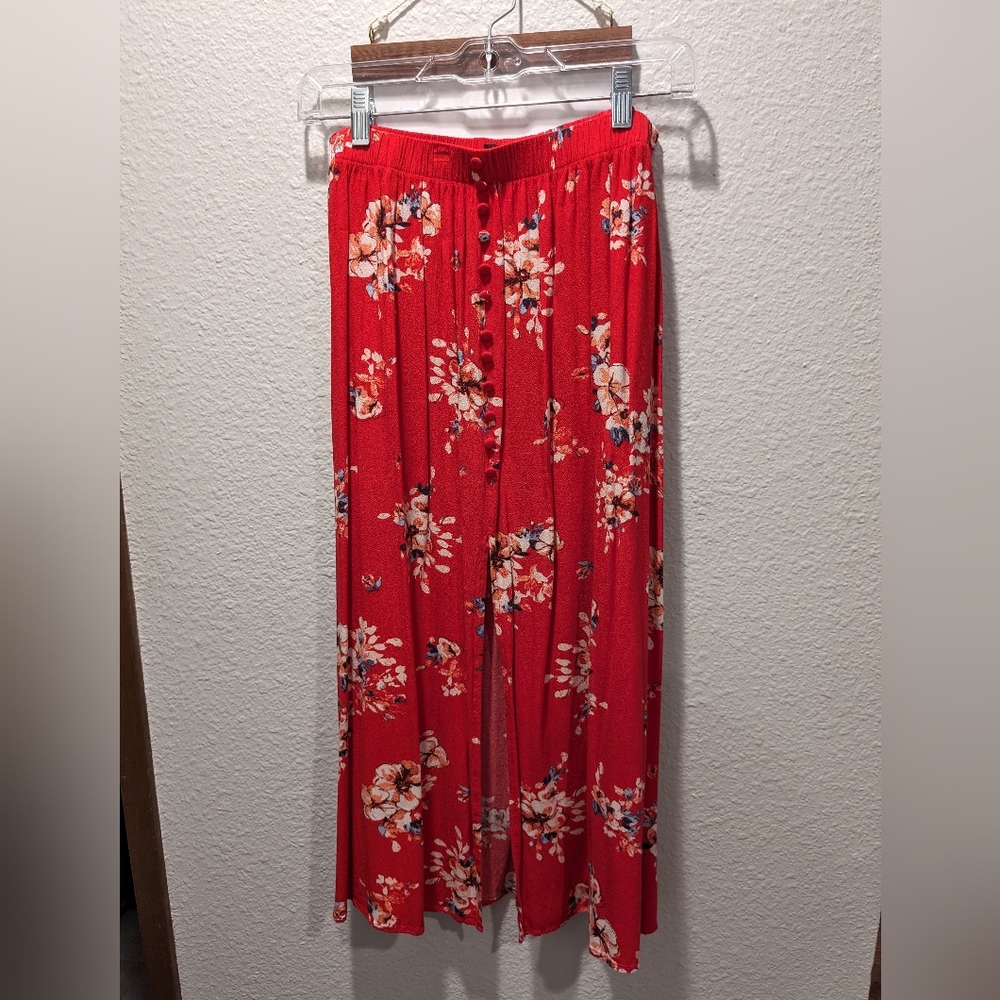Floral midi skirt